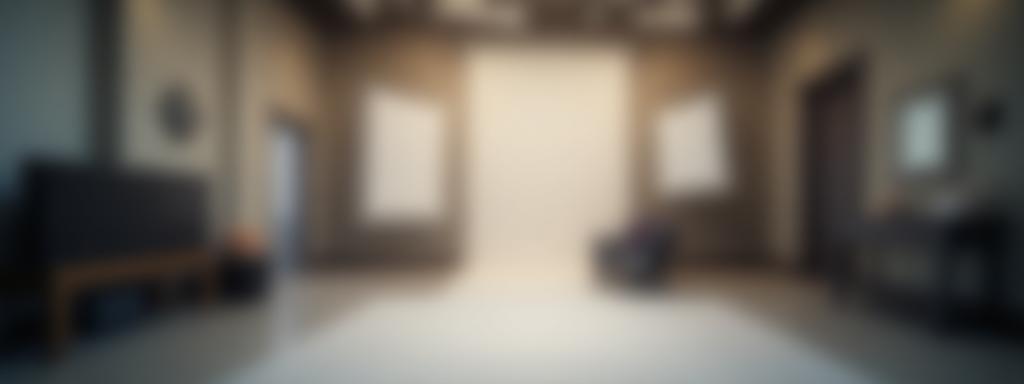 Blurred background image of a photo studio with soft lighting